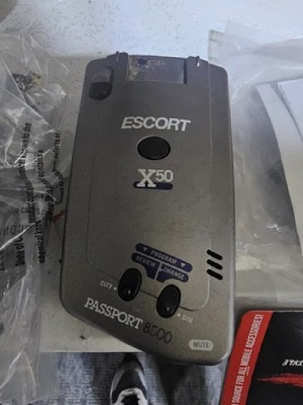 Escort Passport 8500 X50 Laser Radar Detector w/ Power Supply Windshield + MOUNT